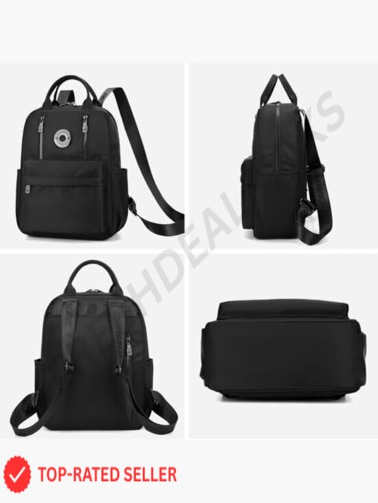 Mini Nylon Backpack Lightweight Water Resistant Travel Daypack Multiple Pockets main image 5